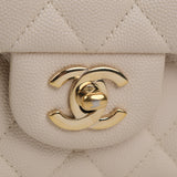 Chanel Double Flap Medium Cream -s29