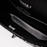 Chanel Strass Swarovski Crystal Black Tweed Medium Classic Flap