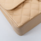 Chanel Double Flap Beige Jumbo - (MICROCHIP)