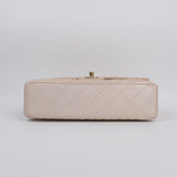 Chanel Double Flap Pearly Beige Medium -s16