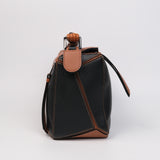 Loewe Puzzle Small Bicolor (Tan&Black)