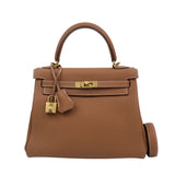 Hermes Kelly 25 Gold GHW - U