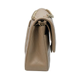 Chanel Double Flap Medium Dark Beige GHW - (MICROCHIP)