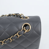 HOLD | Chanel Double Flap Small Dark Gray - (MICROCHIP)