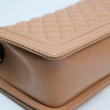 Chanel Le Boy Old Medium Caramel GHW - (MICROCHIP)