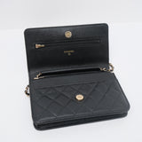 Chanel Seasonal WOC Black Caviar GHW - (MICROCHIP)