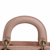 Lady Dior Mini Pink Ostrich GHW