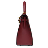 Hermes Kelly 25 Rouge Grenat Sellier GHW - U