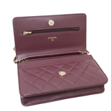 HOLD | Chanel WOC Burgundy Seasonal GHW - (MICROCHIP)