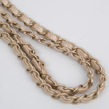 Chanel Double Flap Pearly Beige Medium -s16