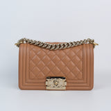 Chanel Le Boy Caramel Small - (MICROCHIP)