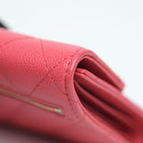 Chanel Dark Pink Trifold Wallet GHW - s22