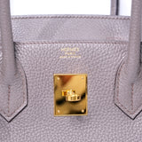 Hermes Birkin 30 Etain GHW - A