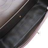 Chanel Maxi Flap 32CM Suede Dark Brown GHW