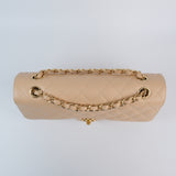 Chanel Double Flap Medium Beige Claire -(MICROCHIP)