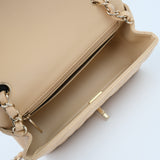 Chanel Mini Rectangle Beige Claire Lambskin - (MICROCHIP)
