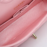 Chanel Double Flap Medium Iridescent Pink GHW - s27