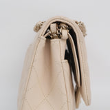 Chanel Double Flap Medium Cream -s29