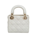 Lady Dior Mini White GHW