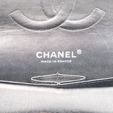 Chanel Double Flap Medium Black SHW - s11