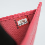 Chanel Dark Pink Trifold Wallet GHW - s22