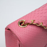 HOLD | Chanel Mini Rectangle Python Pink GHW