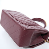 Chanel Mini Rec Top Handle Burgundy GHW - (MICROCHIP)