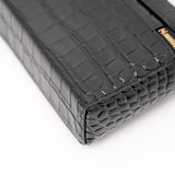 Chanel Slim Vanity Croc Black GHW