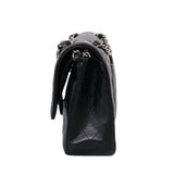 Chanel Double Flap Medium Black SHW - (MICROCHIP)