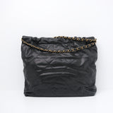 Chanel 22 Medium Black Caviar GHW - (MICROCHIP)