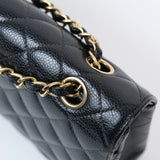 Chanel Double Flap Medium Black Caviar GHW -s9