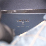 Chanel Classic Mini Hobo Pouch w/ Chain Dark Blue Denim