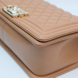 Chanel Le Boy Old Medium Caramel GHW - (MICROCHIP)
