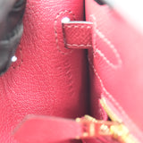 Hermes Kelly 25 Rouge Grenat Sellier GHW - U