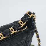 Chanel 21s Distressed Hobo Bag Black -s31