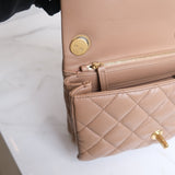 Chanel Small Flap Coco Crush Dark Beige