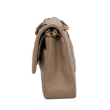 Chanel Double Flap Medium Dark Beige GHW - (MICROCHIP)