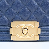 Chanel Le Boy Old Medium Blue -s27