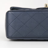 Chanel Mini Rec Top Handle Dark Navy - (MICROCHIP)