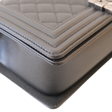 Chanel Le Boy Old Medium Black RHW - s29