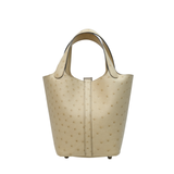 Hermes Picotin 18 Ostrich Nata PHW