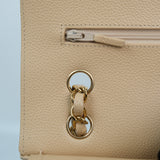Chanel Double Flap Medium Beige Claire GHW - (MICROCHIP)