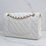 HOLD / Chanel Double Flap Medium White - GHW