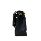 Chanel Double Flap Small Black Caviar GHW - (MICROCHIP)