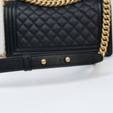 Chanel Le Boy Old Medium Black AGHW - s30