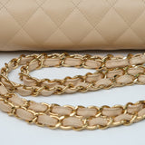Chanel Double Flap Jumbo Beige Claire GHW - s14