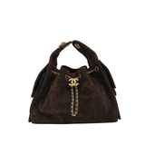 HOLD | Chanel 25 Small Dark Brown Suede GHW - (MICROCHIP)