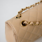 Chanel Double Flap Small Beige Claire GHW - (MICROCHIP)
