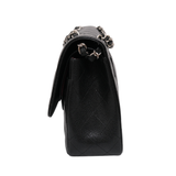 Chanel Double Flap Jumbo Black SHW - s19