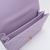 Chanel Top Handle Flap Purple - (MICROCHIP)